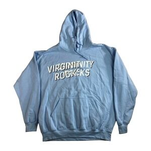 Danny Duncan Virginity Rocks Hoodie Blue Men's Large L Pullover Misprint Light